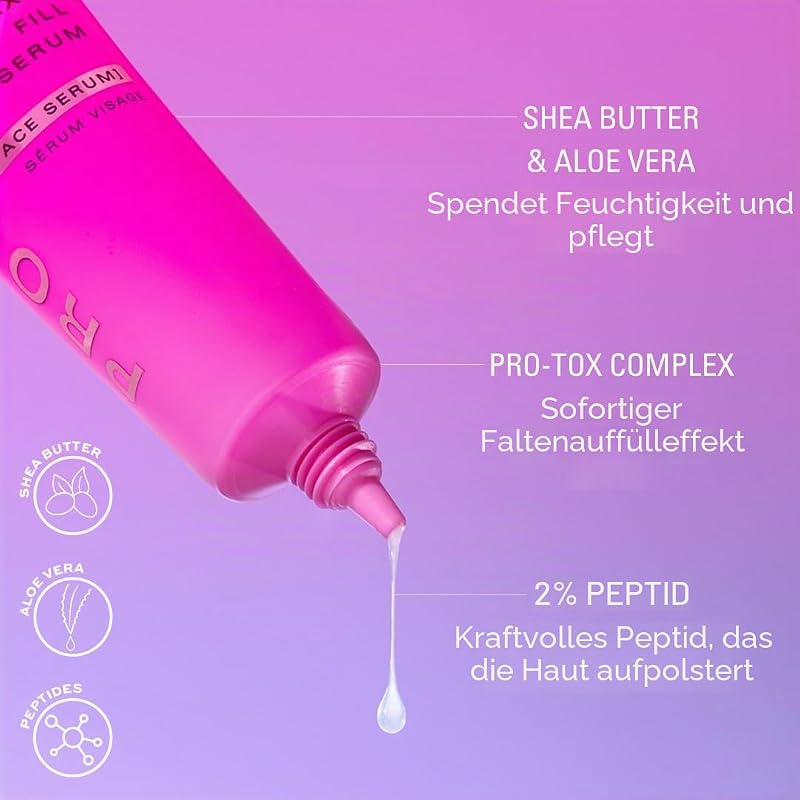 Revolution, Pro-tox Glättendes Gesichtsserum, Anti-Falten Serum gegen Feine Linien mit Peptiden, Dermatologisch Getestet, Vegan & Tierversuchsfrei, 30 g