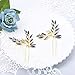 Barode Blue Wedding Crystal Hair Pins Bridal Hair Clips Accessories Hair for Brides and Bridesmaids Pack of 2