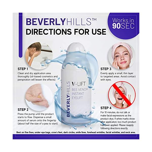 Beverly-Hills-V-Lift-Instant-Eye-Lift-and-Eye-Tuck-Bee-Venom-Serum-for-Treating-Puffy-Eyes-Dark-Circles-and-Wrinkles BEVERLY HILLS V-Lift Instant Eye Lift and Eye Tuck Bee Venom Serum for Treating Puffy Eyes, Dark Circles, and Wrinkles