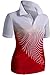 CLOVERY Sweat Evaporate Quickly Drying Short Sleeve Polo Shirts RED Medium