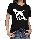 Women Girls' Plus Size Doggy Letter Print Tees