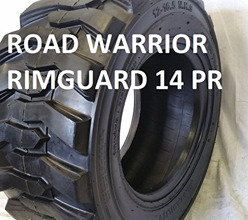 Set of 4 Tires 12-16.5 SKS 14 Ply Road Crew Tires for Bobcat