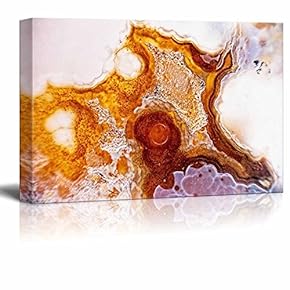 Canvas Wall Art - Abstract Agate Slice Pattern - Giclee Print Gallery Wrap Modern Home Art Ready to Hang - 12" x 18"