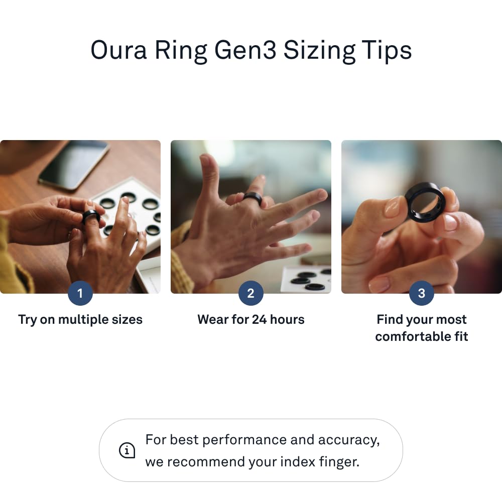 Oura Ring Gen3 Sizing Kit - Size Before You Buy The Oura Ring Gen3 - Unique Sizing, Not Standard US Ring Sizes - Receive Credit for Purchase