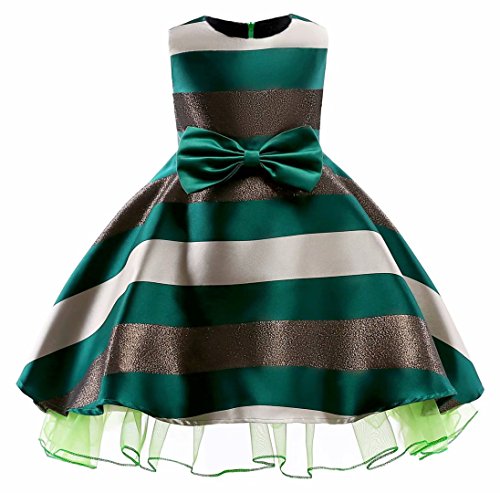 AYOMIS Litter Big Girl Dress Princess Gowns Party Wedding Dresses(Green,2-3Y)