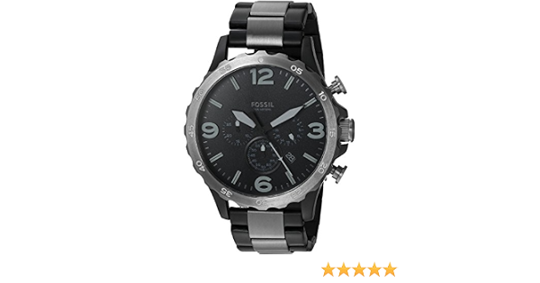 Black Dial Stainless Steel Band Watch 