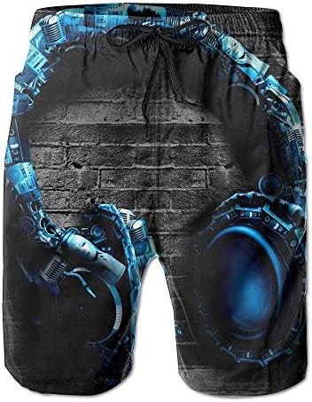 Design Abstract Headphones Pattern Pattern Shorts For Man Elastic Waist Pockets Lightweight Beach Shorts Boardshort X-Large