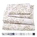 Great Bay Home Extra Soft Toile 100% Turkish Cotton Flannel Sheet Set. Warm, Cozy, Luxury Winter Bed Sheets. Belle Collection (Queen, Taupe)