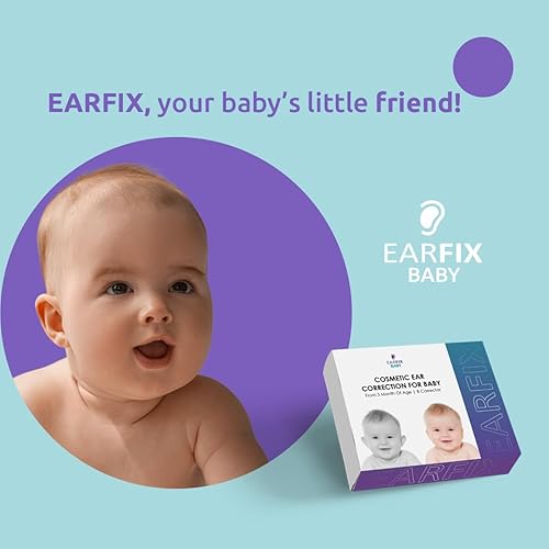 EarFix Baby Ear Corrector – 8-Pack Ear Stickers to Hold Back The