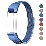 SWEES Metal Bands Compatible Fitbit Alta & Fitbit Alta HR, Milanese Loop Stainless Steel Metal Replacement Accessories Small Large for Women Men, Silver, Black, Rose Gold, Colorful, Champagne
