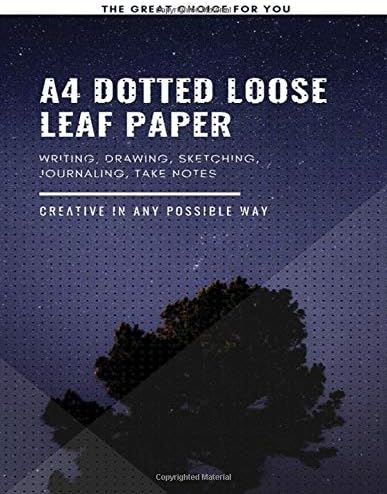 A4 Dotted Loose Leaf Paper: Unpunched Dotted Paper