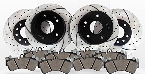 Approved Performance G22446 - [Front & Rear Kit] Performance Drilled/Slotted Brake Rotors and Ceramic Pads