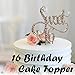 Sweet 16 Cake Topper for 16 Years Birthday Or 16th Wedding Anniversary Crystal Rhinestone Party Decoration Silver (Silver)