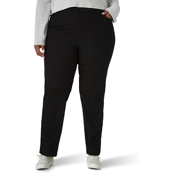 Chic Classic Women's Pull-On Knit Pants - Comfortable Ponte Straight Leg Trousers