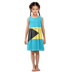 Aflyko Sleeveless Dress for Girl Bahamas Flag