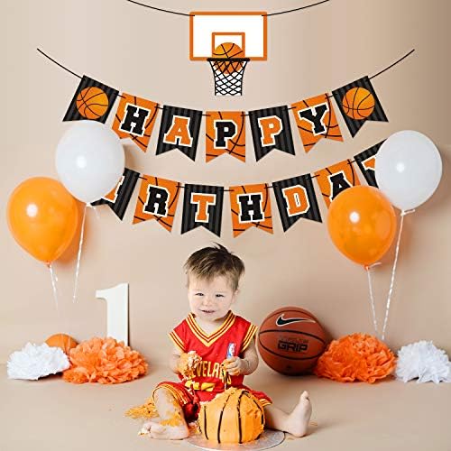 バスケットボール ハッピーバースデー バナー スラムダンクパーティー装飾用品 子供 ティーンエイジャー ボーイズ 誕生日 写真撮影用小道具 ペナント アイデア Diy不要 B07z36bczn 3 334円 100 品質保証 Salenew大人気 日本全国 送料無料 セールsale Off 格安sale