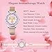 Christmas Gifts for Women, Essential Oil Bracelets Women Watch, Leather Band Aromathery Diffuser Bracelet Women Wrist Watch with 8pcs Washable Pads Gifts for Mom