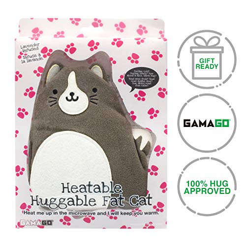 GAMAGO Fat Cat Heating Pad & Pillow Huggable Microwavable Heat Pad