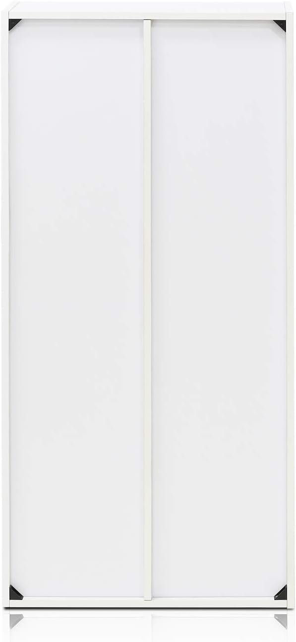 Furinno 7-Cube Reversible Open Shelf, White: Furniture & Decor