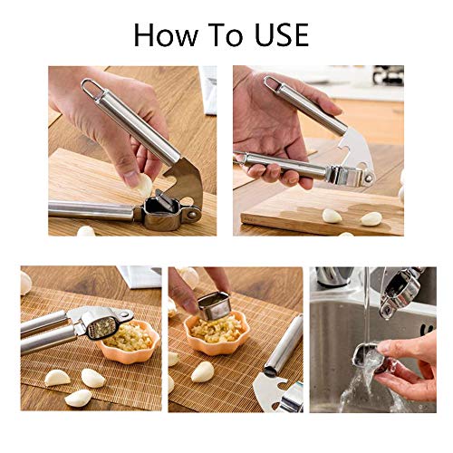 Stickit Graphix Garlic Press,Professional Easy Squeeze Garlic Mincer