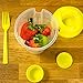 1 Portable Container Leak-Proof Vivid Color Salad Mix Shaker Bottle 32oz w/Dressing Cup & Fork for Lunch to Go/Compact & Travel Friendly