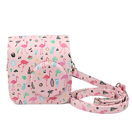 DKEnjoy Compatible Fuji Instax Mini 7S/7C, PU Leather Camera Case Bag with Adjustable Strap for Fujifilm Instax Mini 7S/7C Instant Film Camera