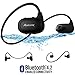 Alpatronix HX250 Waterproof Bluetooth Headset Wireless Sport IPX7 Headphones w/Mic, Built-in Memory (8GB), Sweatproof, Swimming, Running Earbuds Stereo BT 4.2 Earphones for Bluetooth Devices - Black