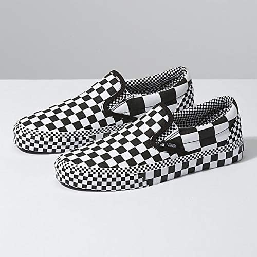 black checkered slip on vans