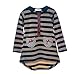Little Girls Cute Cartoon Long Sleeve Sets 2-7 Striped Top Leggings