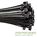 Black Cable Ties 8 Inch 100 Pack - Heavy Duty Multi-Purpose Nylon Zip Ties