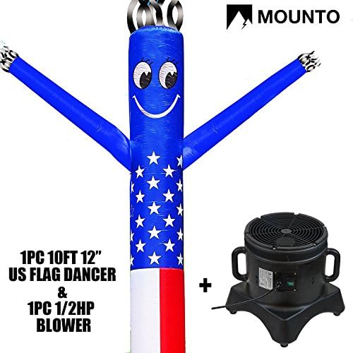 MOUNTO 10ft Sky Puppet Dancer with Blower Complete Set (US-Flag)
