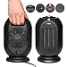 MRMIKKI Small Space Heater for Office, 1200W/700W Electric Heater for Home, Ceramic Heater with Fan, Tip-Over and Overheat Protection, 3s Quick Heating with Oscillation (Black)