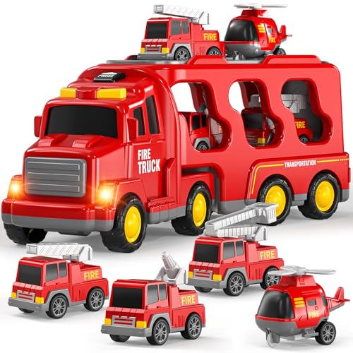 Car Tracks TEMI Construction Truck Toys For Year Old