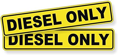 Pair DIESEL ONLY Decals/Stickers/Labels/Markers Fuel Gas