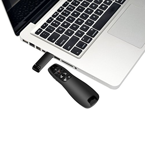 LAKA Wireless Presenter,Support hyperlinks RF 2.4GHz PowerPoint Clicker Presentation, Remote Control PPT Pointer Clicker Flip Pen - Thumbnail 5