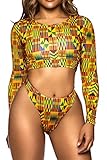 Sundray Hipster Geometry Tribal Printed Quickly Dry 2PCS Sporty Swimwear M