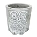 Handmade Gray Unglazed Cement Owl Succulent Planter/Mini Bud Flower & Herb Pot