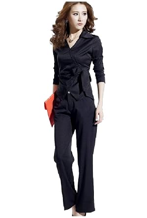 Amazon Romancly 女性ビジネススリムフィットネクタイブレイズ