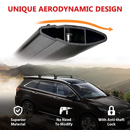 Huray Roof Racks For Hyundai Santa Fe 20192023, KIA Sorento 20212023