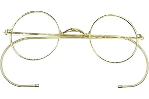 Gold Metal Frame Blue Light Filtering Reading Glasses, Classic Round Wire Frame Presbyopic Eyeglasses for Men and Women