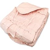 Lush Decor Belle Throw Blanket, 50" W x 60" L, Pink Blush - Coquette Throw Blankets for Bed - Pink Blanket - Ruffled Throw Blanket for Couch