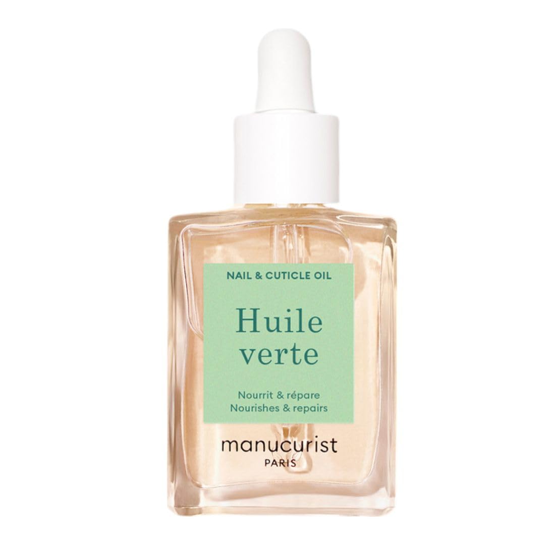 Manucurist Green Oil Nail Care - Nail & Cuticle Oil for Nails - Nourishes and Regenerates Nails and Cuticles - Promotes Growth - Blend of 6 Oils - 99% Bio-Sourced - Vegan & Made in France