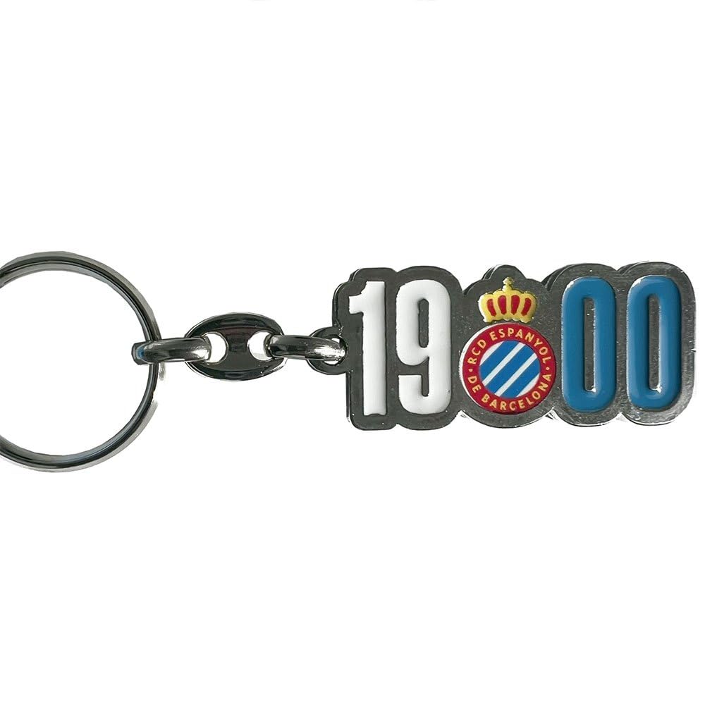 RCD Espanyol | 1900 Shield Keyring | Unisex, blue/white, Estandar