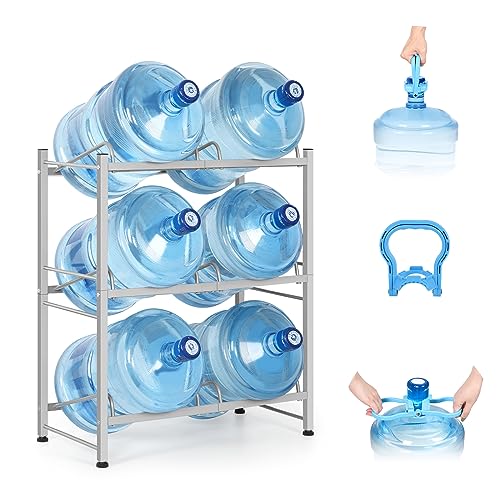 5 Gallon Water Bottle Holder, 3 Tier Water Jug Rack, Water Cooler Jug