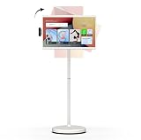 ApoloSign 24 Inch FHD Smart Portable TV 2nd Gen, 16(8+8) GB RAM+128GB, Android 15, EDLA-Certified, Rolling Tablet TV on Wheels, Built-in 5200mAh Battery, Full Swivel Rotation, Voice Remote Control