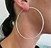 Extra Large Sterling Silver Hinged Continuous Endless Hoop Earrings, (1.2mm Tube) (70mm)