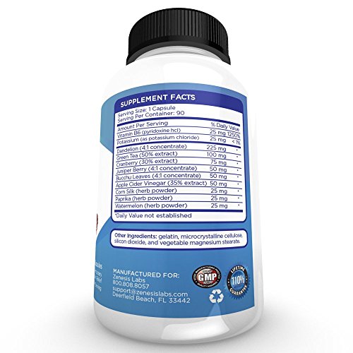 Water Pill Diuretic Weight Loss 90 Capsules (50 More Than