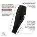 Rymora Calf Compression Sleeves Men Women Shin Splints Running (Pair Black) (M)