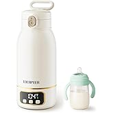Portable Bottle Warmer for Travel, Fast Baby Bottle Warmer Portable with Precise Temperature Control,17 OZ Portable Milk Warmer for Baby, Travel Bottle Warmer On The Go for Breastmilk Formula & Water