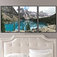 3 Piece Framed Canvas Wall Art Calming Waters Canvas Prints Home Artwork Decoration for Living Room,Bedroom - 16